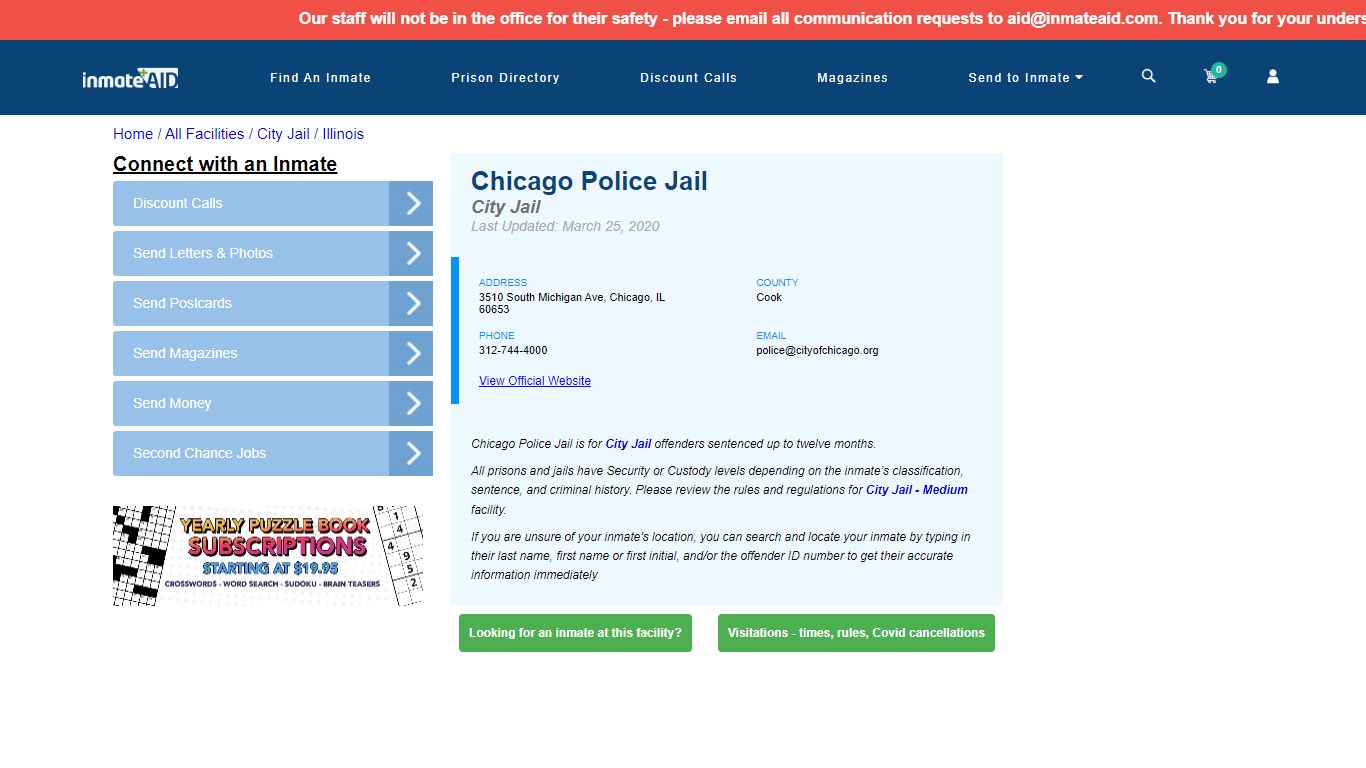 Chicago Police Jail | Inmate Locator