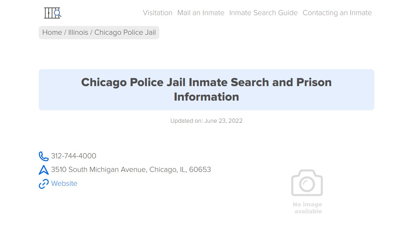 Chicago Police Jail Inmate Search and Prison Information